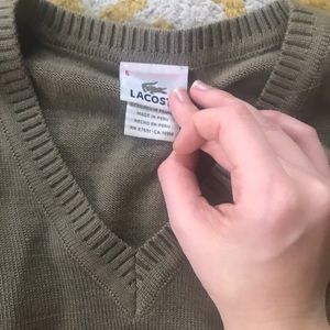 Lacoste Men’s Sweater- grey/green